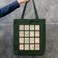 Love Stamp Tote Bag Zipper Tote Bag by @rd_digital_store