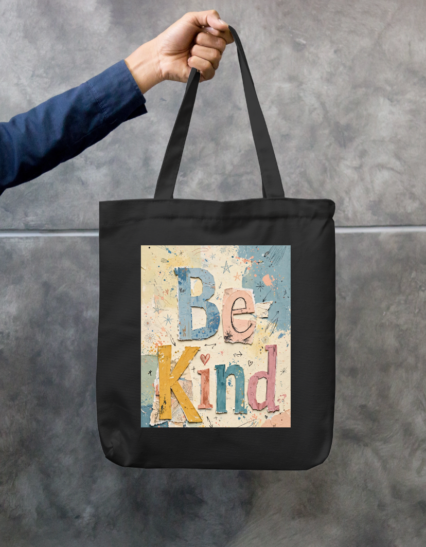 Be Kind Tote Bag Zipper Tote Bag by @rd_digital_store