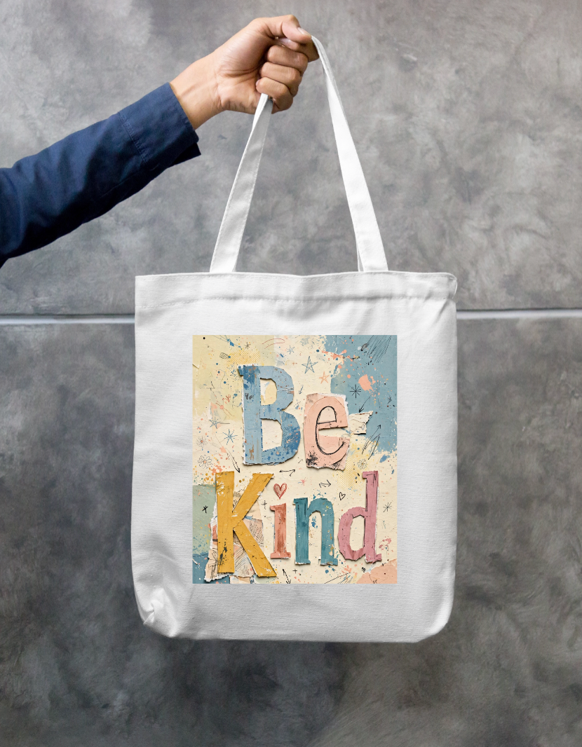 Be Kind Tote Bag Zipper Tote Bag by @rd_digital_store