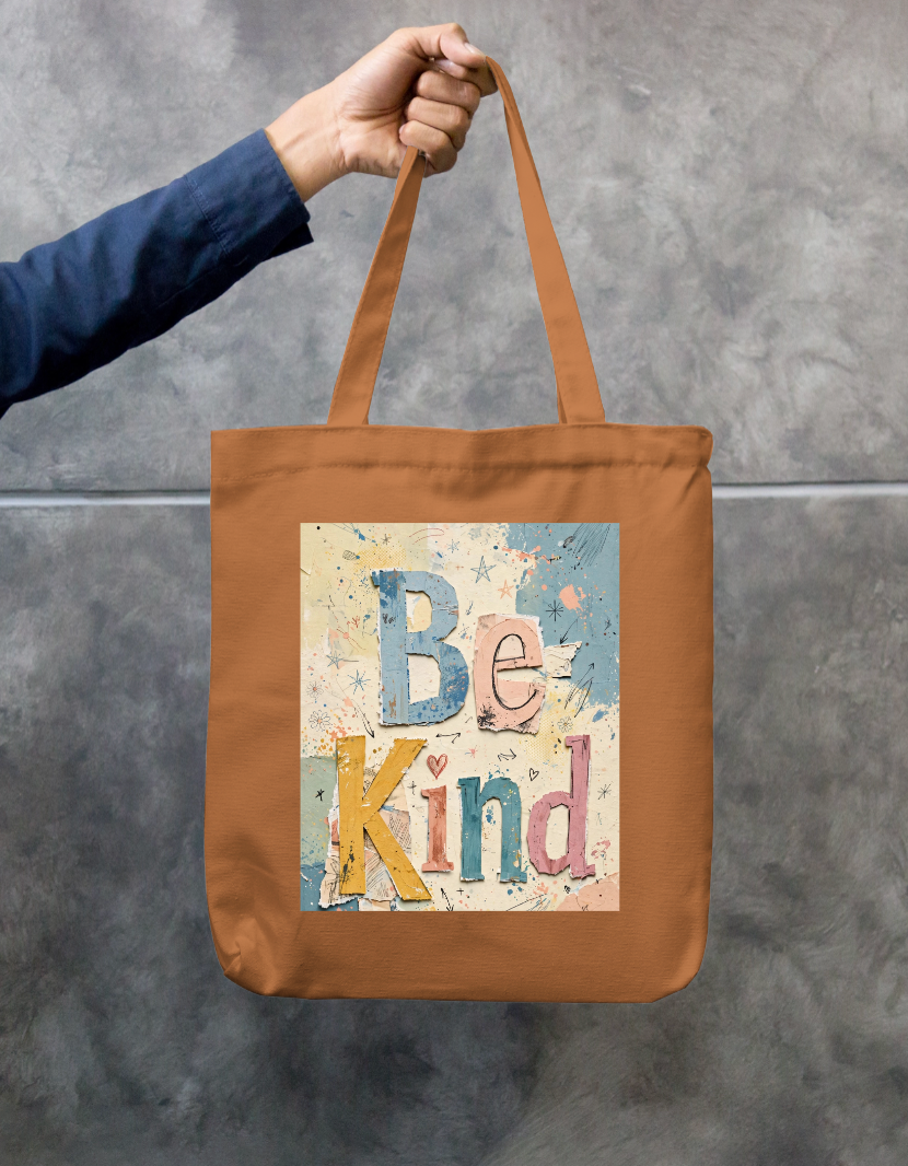 Be Kind Tote Bag Zipper Tote Bag by @rd_digital_store