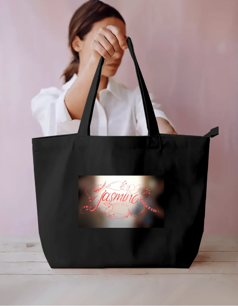 Jasmine Everyday Large Tote Bag by @calligraphy_by_2007