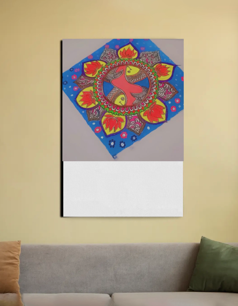 Fish madhbani art 20"x30" Canvas Poster by Janavi J