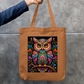 Ornamental Owl Zipper Tote Bag by Shubhra Saha