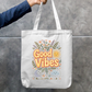 Good Vibes Tote  Bag Zipper Tote Bag by @rd_digital_store