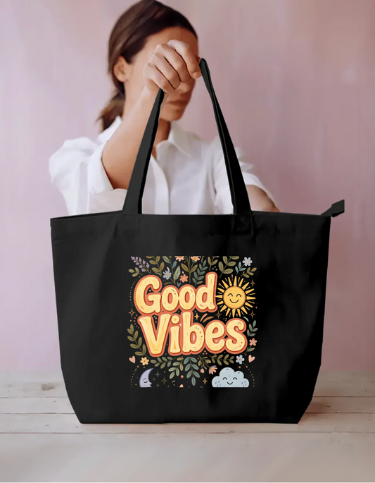 Good Vibes Tote  Bag Everyday Large Tote Bag by @rd_digital_store