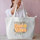 Good Vibes Tote  Bag Everyday Large Tote Bag by @rd_digital_store