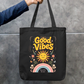 Good Vibes Tote bag Zipper Tote Bag by @rd_digital_store