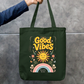 Good Vibes Tote bag Zipper Tote Bag by @rd_digital_store