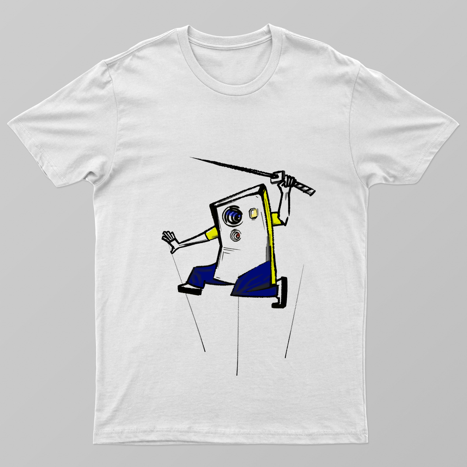 Phone Warrior Unisex T-shirt by Arpa Banerjee