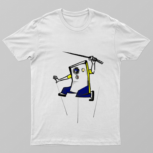 Phone Warrior Unisex T-shirt by Arpa Banerjee