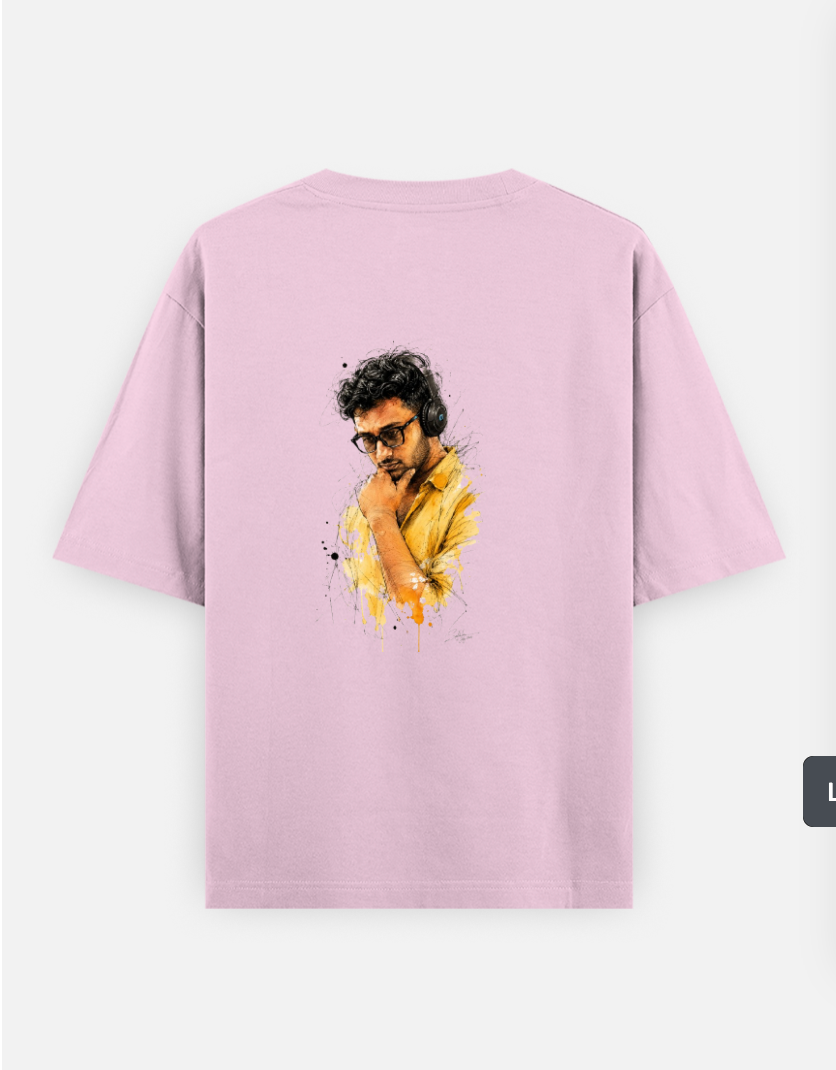 Gamers Oversized T-shirt (Back print) by @dead_prince_2_0