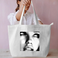 White daily tote bag with futuristic design Everyday Large Tote Bag by @allabout_dhruvisha
