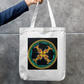Fish motif Zipper Tote Bag by Shubhra Saha