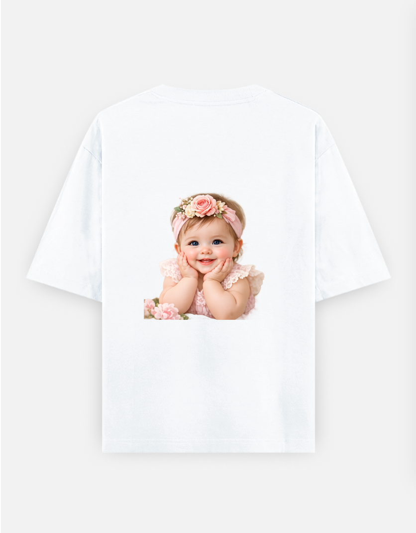 Baby Oversized T-shirt (Back print) by Navami Gowda