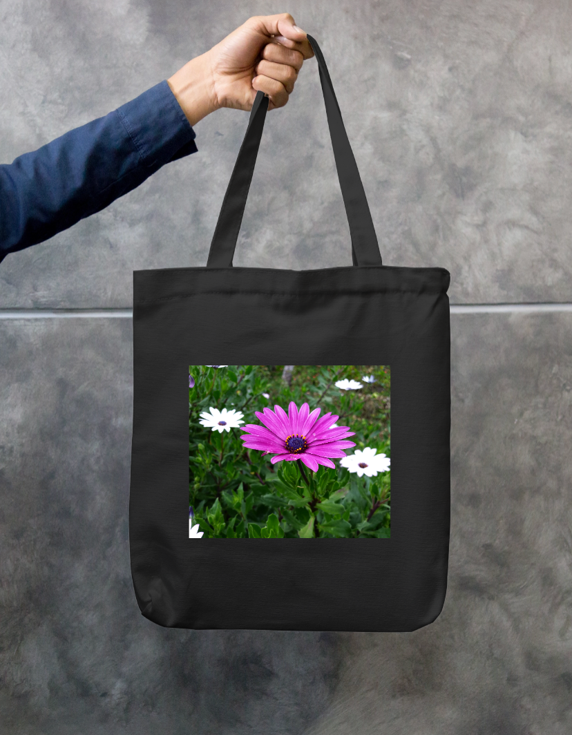 Dazzling Daisy Zipper Tote Bag by Sujatha