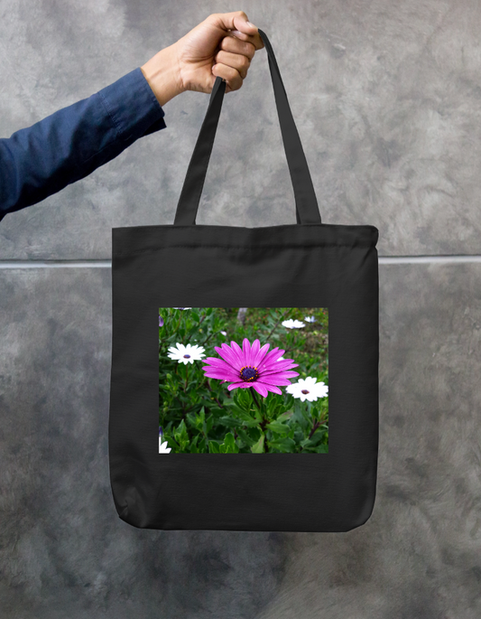 Dazzling Daisy Zipper Tote Bag by Sujatha