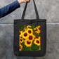 Golden Daisy Zipper Tote Bag by Sujatha