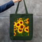 Golden Daisy Zipper Tote Bag by Sujatha