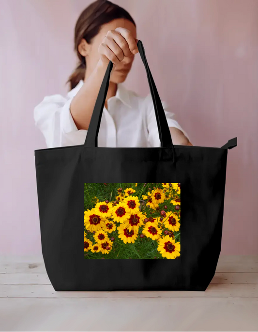 Golden Daisy Everyday Large Tote Bag by Sujatha