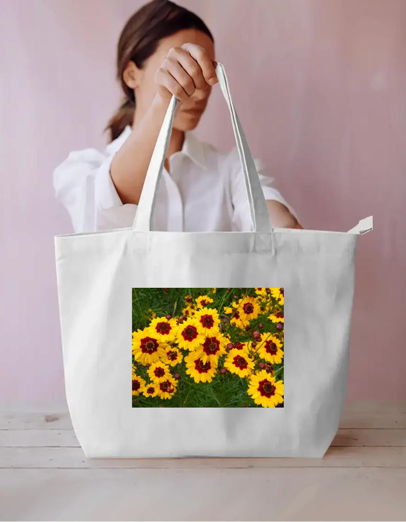 Golden Daisy Everyday Large Tote Bag by Sujatha