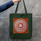 Alpana design Zipper Tote Bag by Shubhra Saha