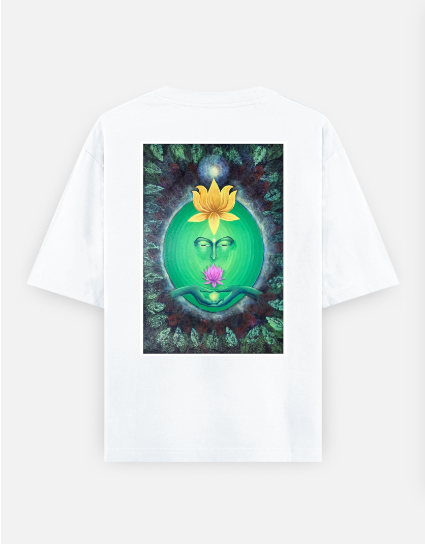 Cosmic energy Oversized T-shirt (Back print) by @tonedpaperchairoscuro
