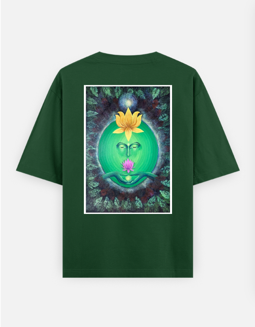 Cosmic energy Oversized T-shirt (Back print) by @tonedpaperchairoscuro