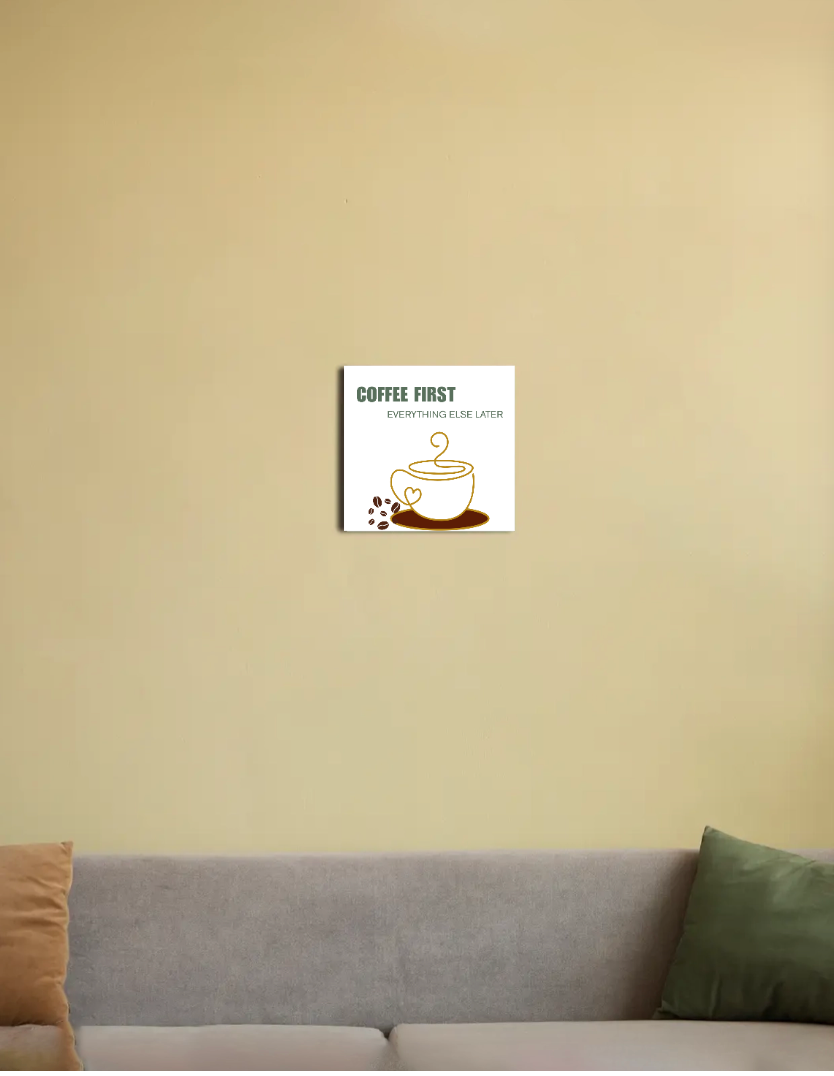 Coffee Lover Mug 8"x8" Canvas Poster by @dreamanddesignstudio.co