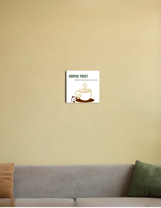 Coffee Lover Mug 8"x8" Canvas Poster by @dreamanddesignstudio.co