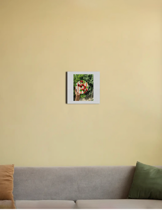 Straberry clay art 8"x8" Canvas Poster by @yudheshna_