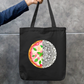 Pizza Meets Mandala Zipper Tote Bag by @sketch.box.studios