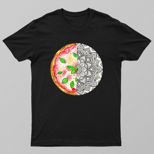 Pizza Meets Mandala Unisex T-shirt by @sketch.box.studios