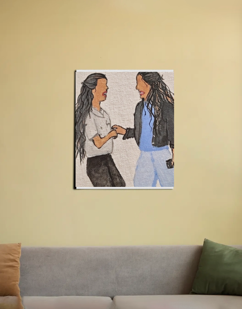 Besties 16"x20" Canvas Poster by @sandhya_sandy_20