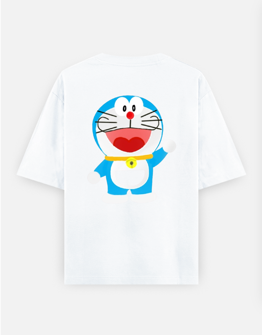 Digital doreamon Oversized T-shirt (Back print) by Mahiya Ali 