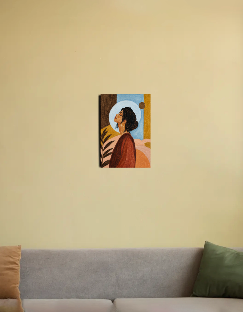 Golden silence 8"x12" Canvas Poster by @artistic_aura0