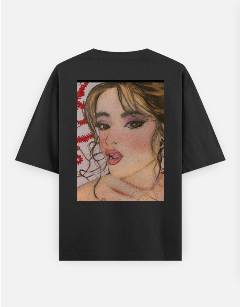 Cam ready Oversized T-shirt (Back print) by @imanjali._.36