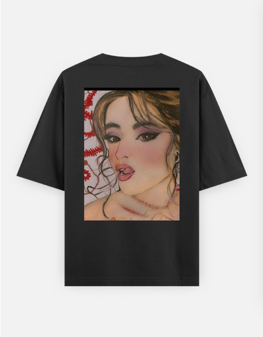 Cam ready Oversized T-shirt (Back print) by @imanjali._.36