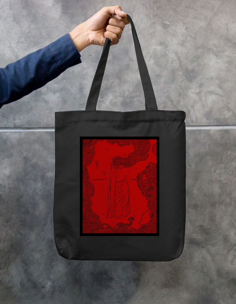 Rapunzel (Red) Tote bag Zipper Tote Bag by Rishit Chakraborty 