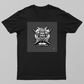 Line-art or high-contrast duotone illustration (utilizing negative space so the black fabric acts as the shadow/base ton Unisex T-shirt by VIMAL R