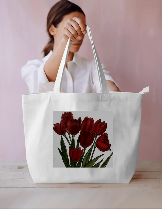 Flower tote bag Everyday Large Tote Bag by @Doodlelove_67