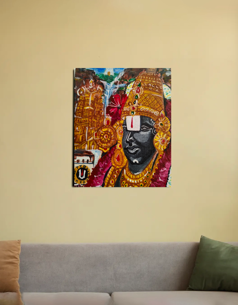 Govinda painting 16"x20" Canvas Poster by @vaarnambysirss
