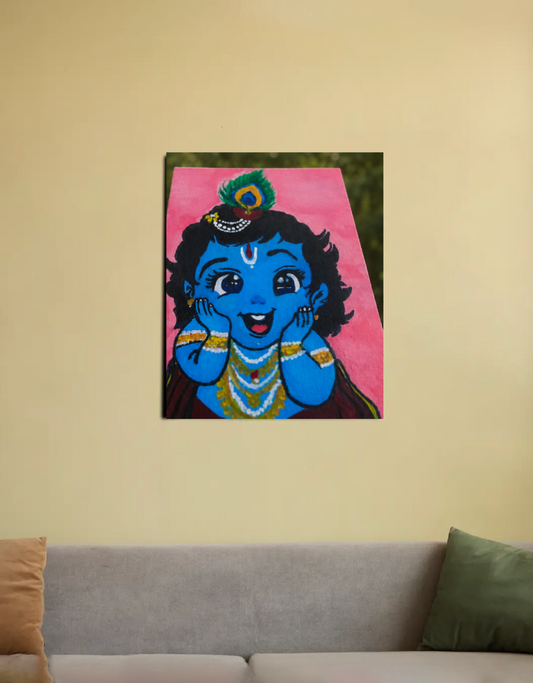 Little krishna 16"x20" Canvas Poster by @vaarnambysirss