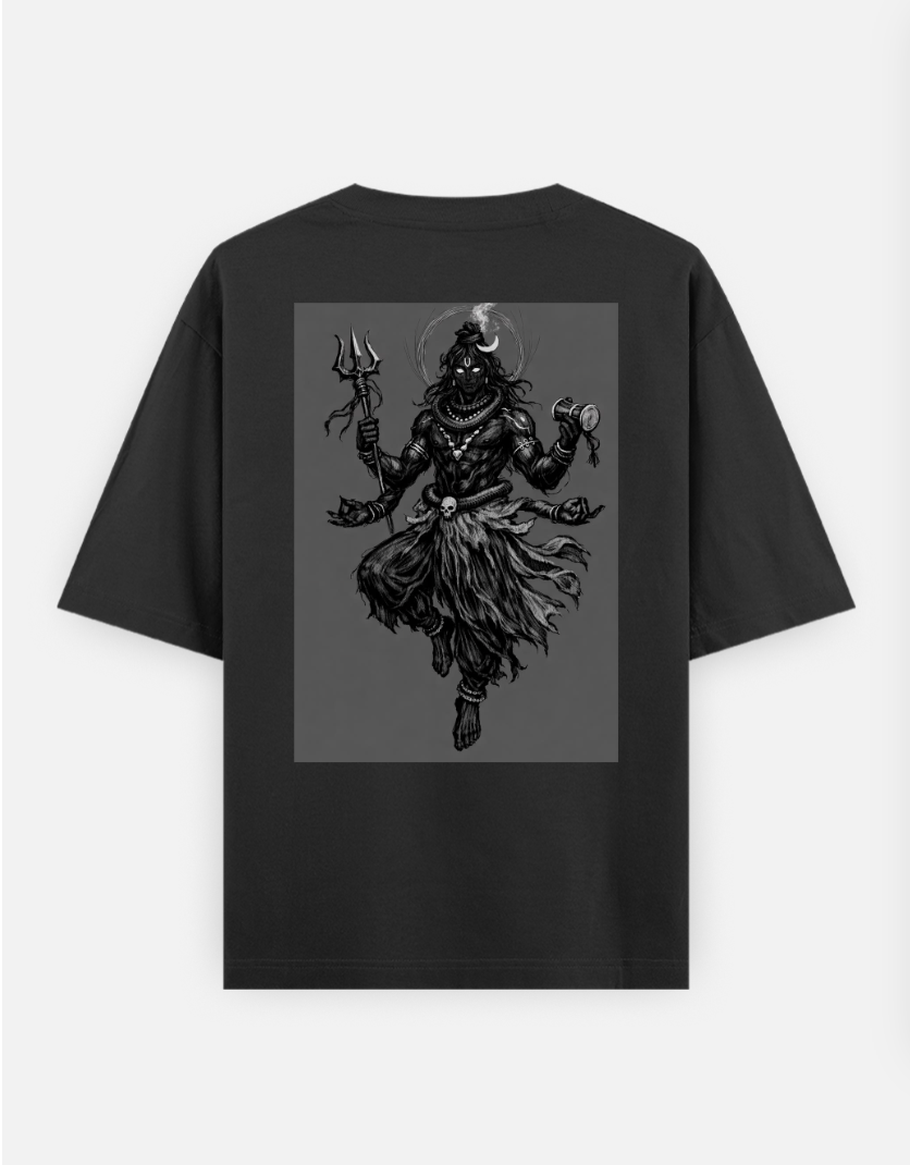 Mahakaal T-shirt Oversized T-shirt (Back print) by @muigoku0893