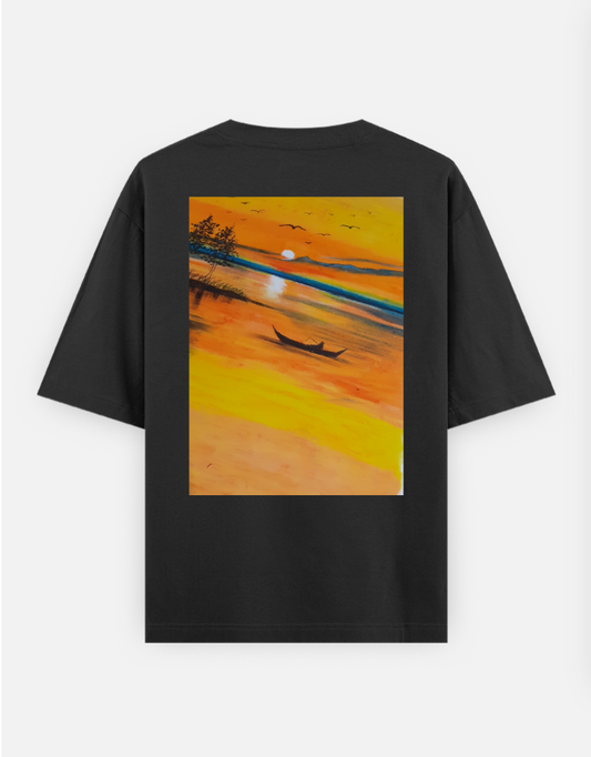 Spring design Oversized T-shirt (Back print) by @justsumaiya__