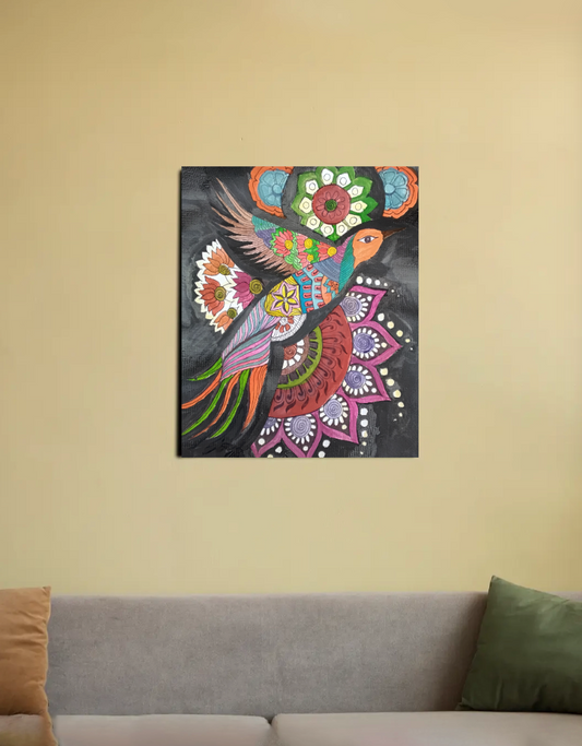 Fly high and spread colours of joy 16"x20" Canvas Poster by @theciphermoon