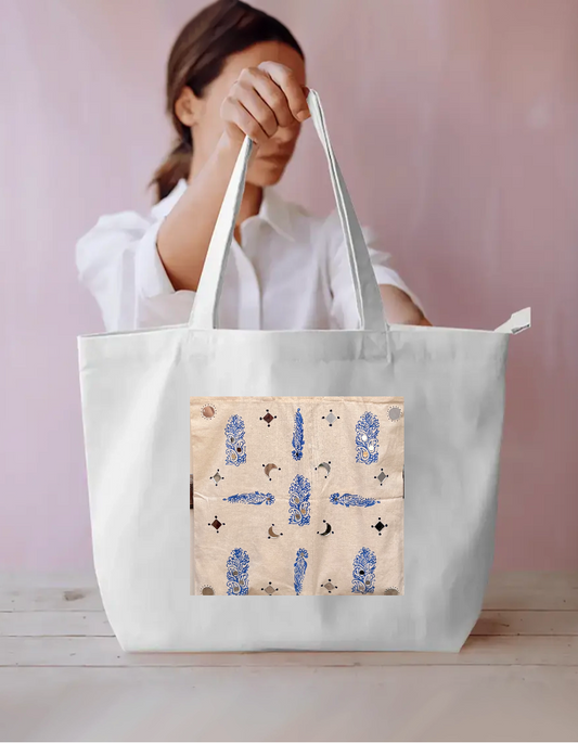Traditional block print tote bac Everyday Large Tote Bag by @radhe_.craft