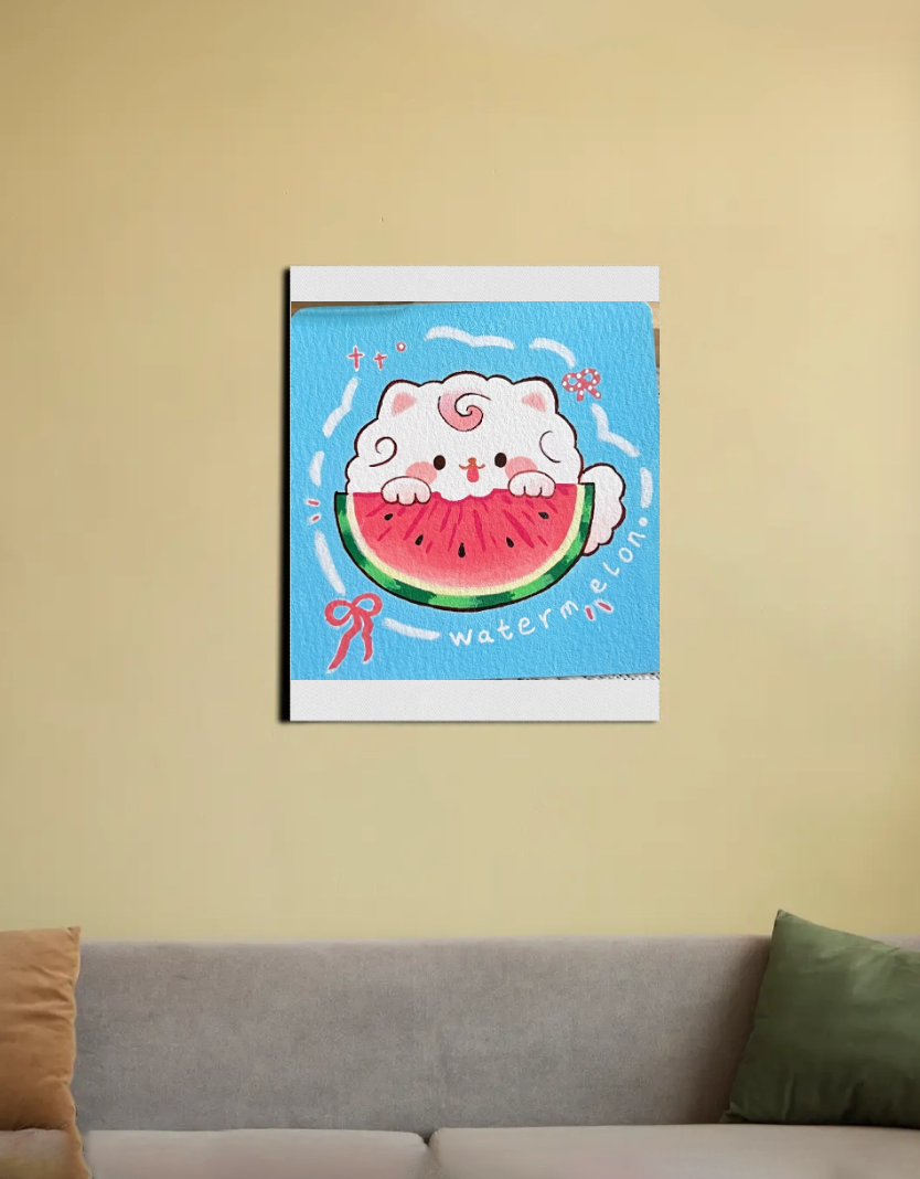 Summer watermelon 🍉 16"x20" Canvas Poster by @cherrygang_28