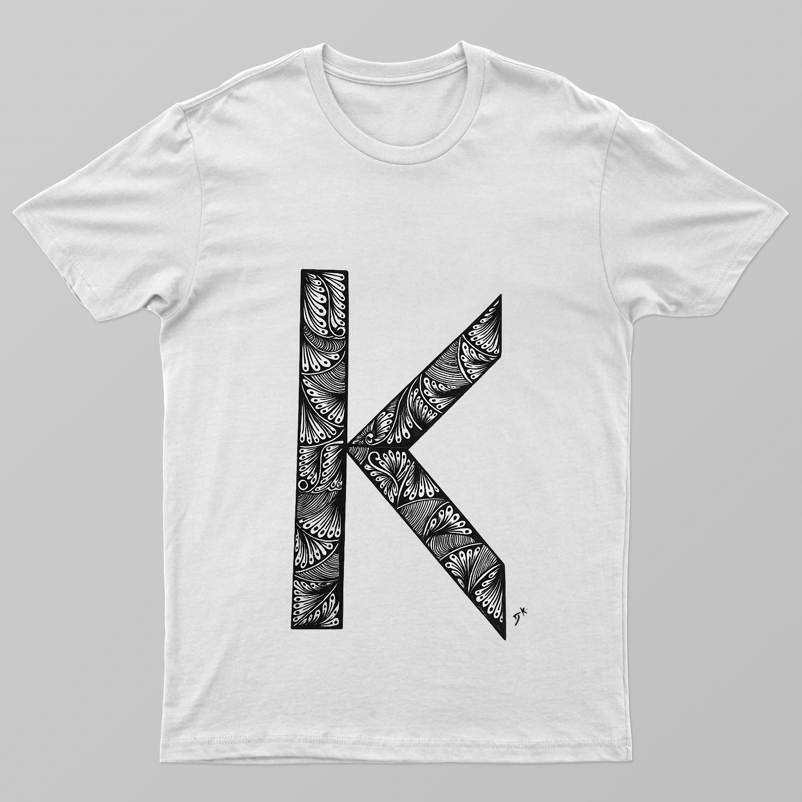 Alphabet mandala design tshirt Unisex T-shirt by Monika Goswami