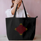 Kolam Design Everyday Large Tote Bag by Sujatha
