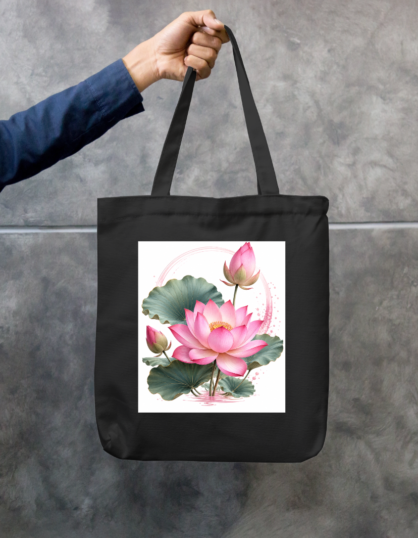 Lotus friend Zipper Tote Bag by Subha sardar